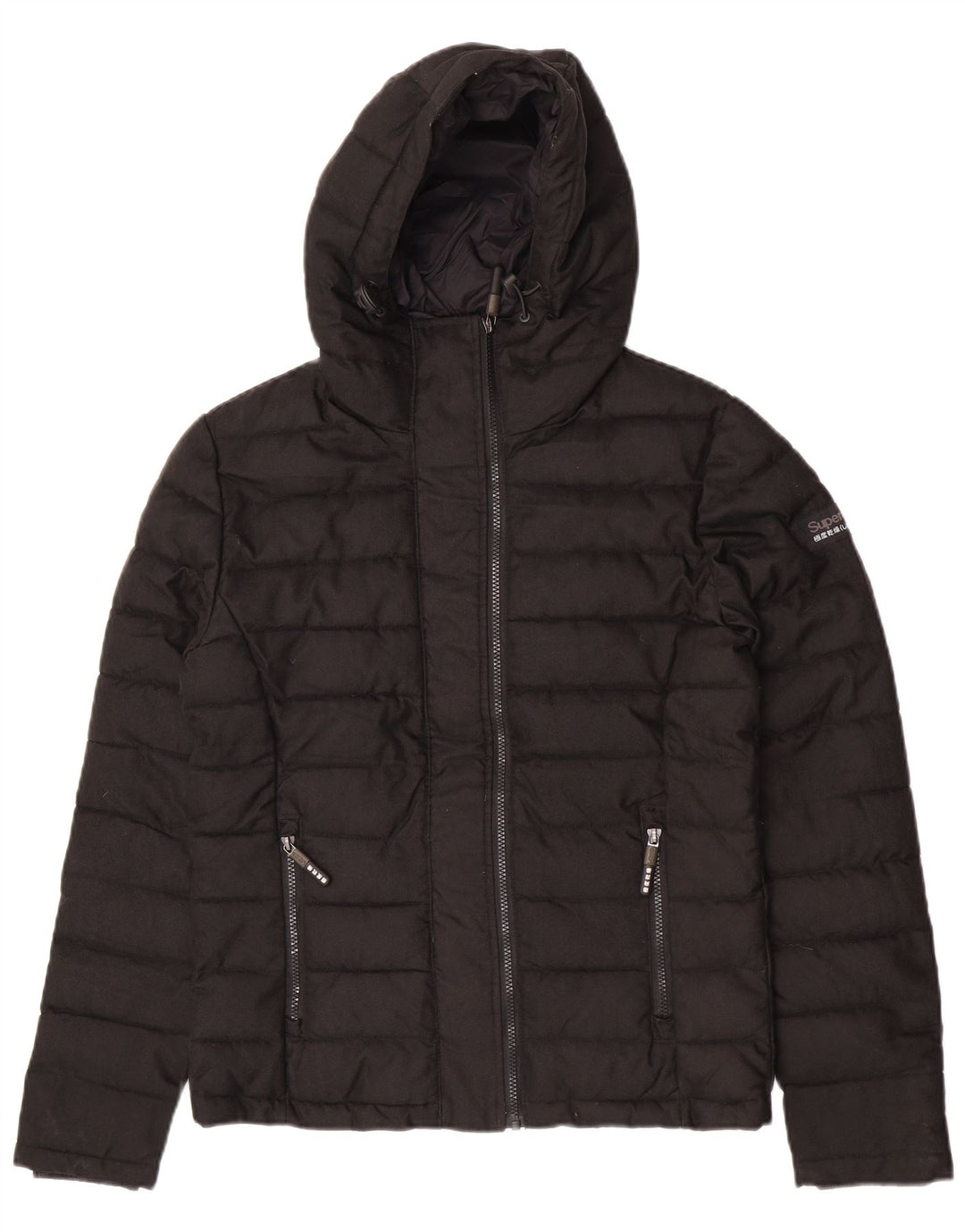 Superdry Polstret hættejakke til mænd UK 38 Medium Black Polyester