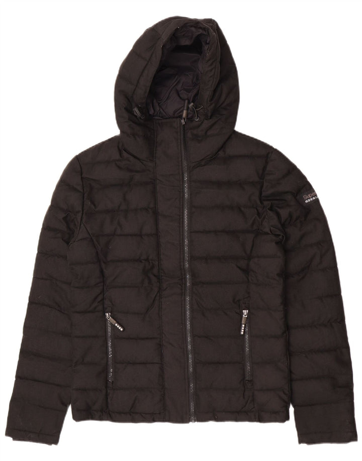 Superdry Polstret hættejakke til mænd UK 38 Medium Black Polyester