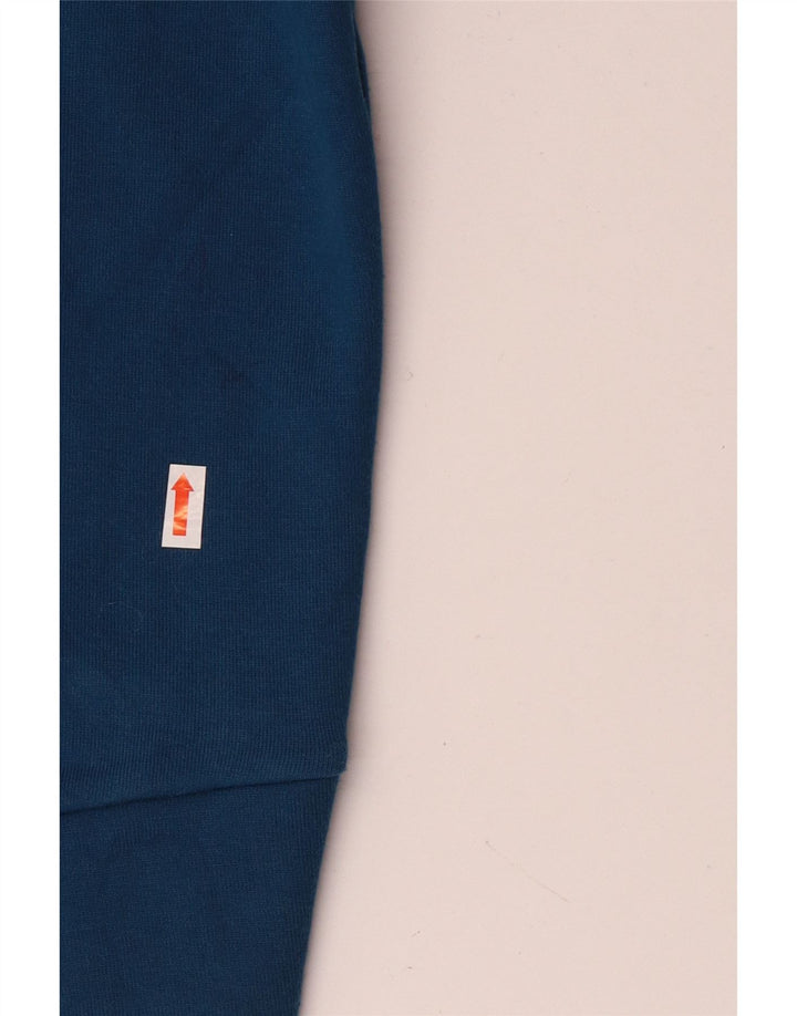 REEBOK Dame Oversized Grafisk Sweatshirt Jumper UK 8/10 Small Blue