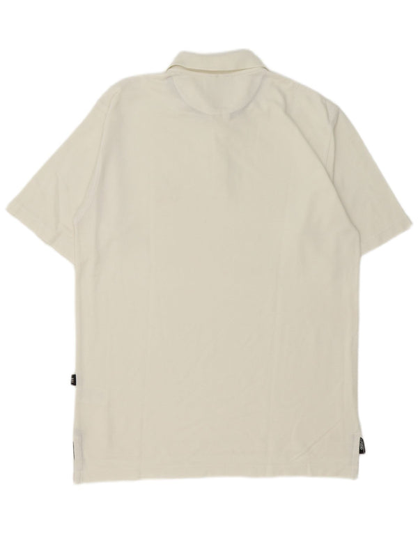 Adidas Polo Shirt til mænd UK 38/40 Medium White Bomuld