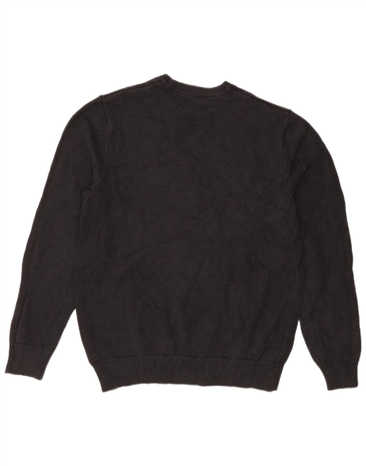Chaps Herre Crew Neck Jumper Sweater Medium Sort Bomuld