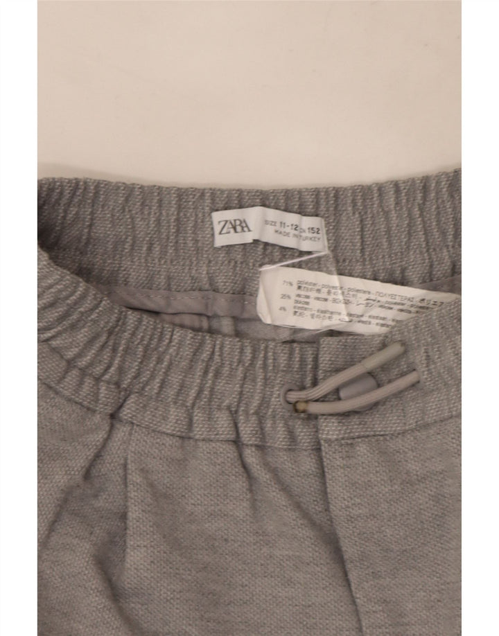 Zara drenge lige chinobukser 11-12 år W24 L24 grå polyester