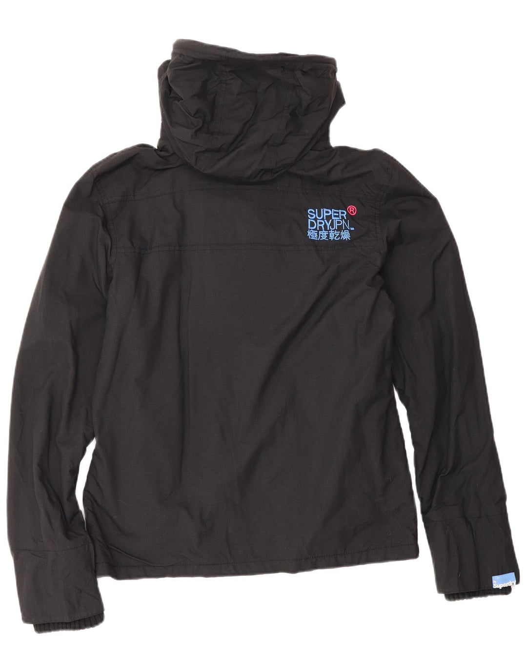 Superdry Windcheater Graphic Windbreaker Jacket UK 10 Small Black