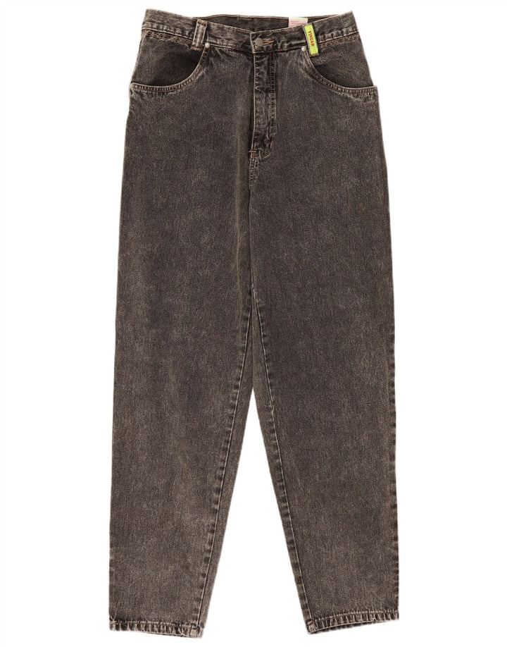 Vingar kvinders højtaljede koniske jeans W32 L32 grå bomuld