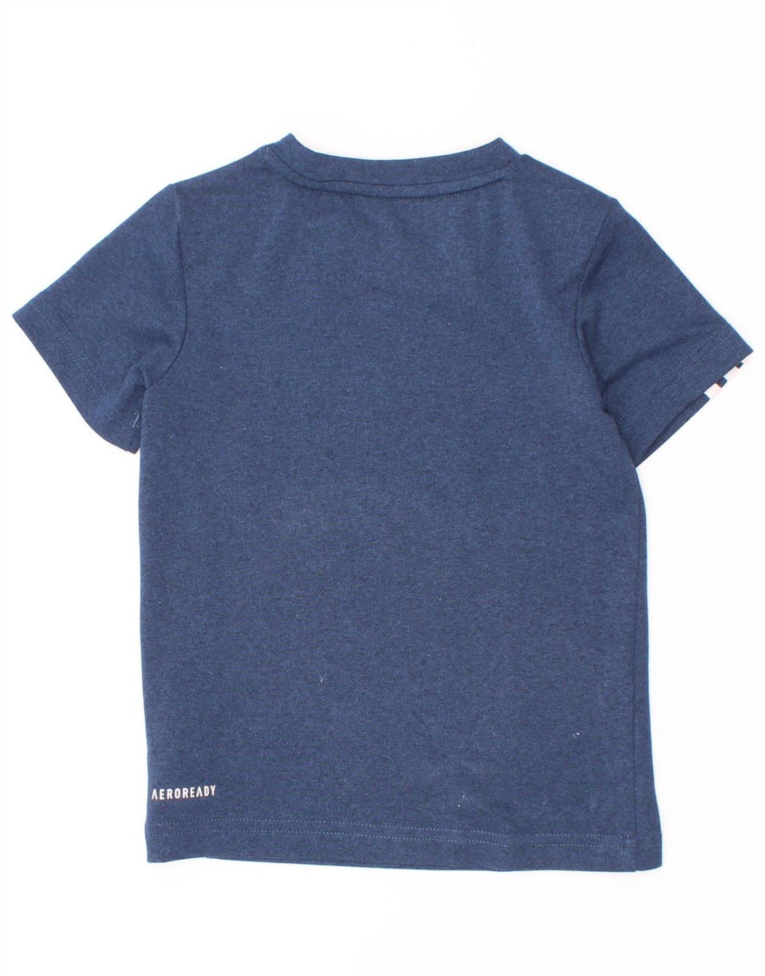 Adidas Boys Aeroready T-Shirt Top 2-3 År Blå Polyester