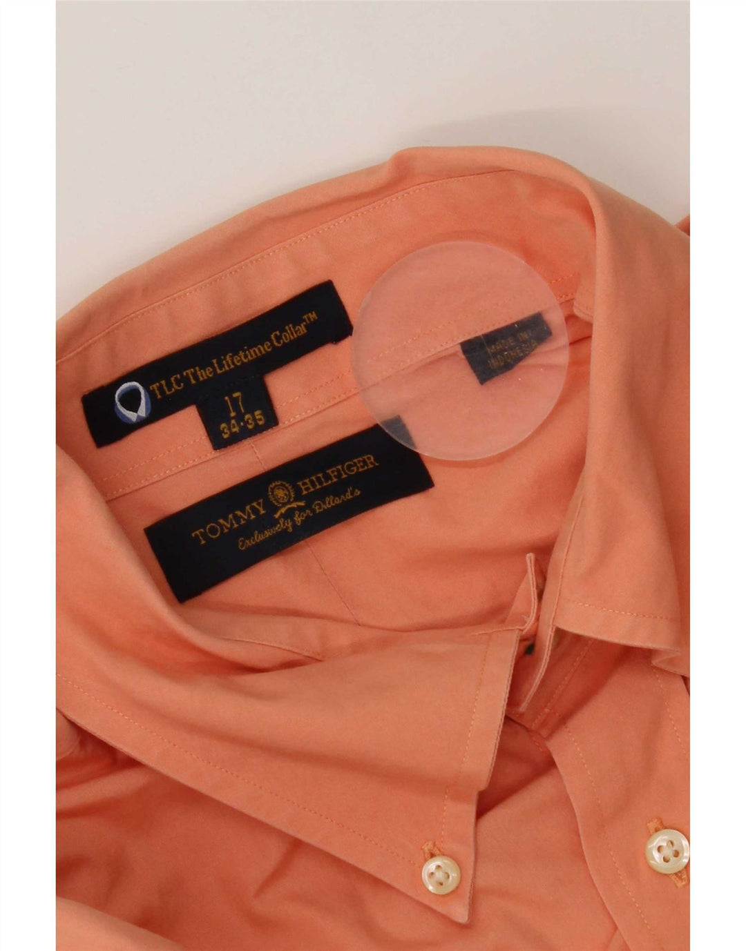 Tommy Hilfiger Herre høj skjorte str. 17 XL Orange