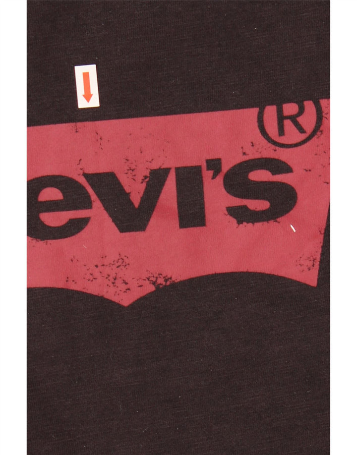 Levi's Herre grafisk sweatshirt Jumper Medium Sort Bomuld