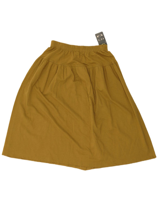 Vintage dame A-line nederdel UK 44/46 Medium W32 Khaki Bomuld