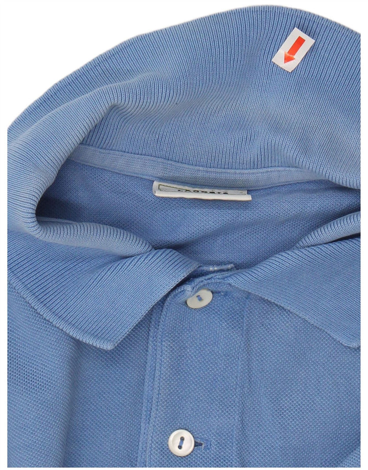 LACOSTE Mens Polo Shirt Size 5 Large Blue Cotton