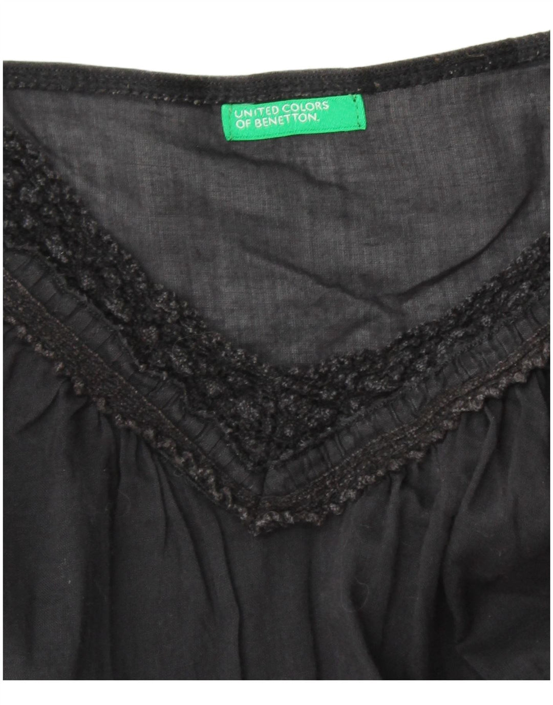 BENETTON Dame Cami Top UK 10 Lille Sort