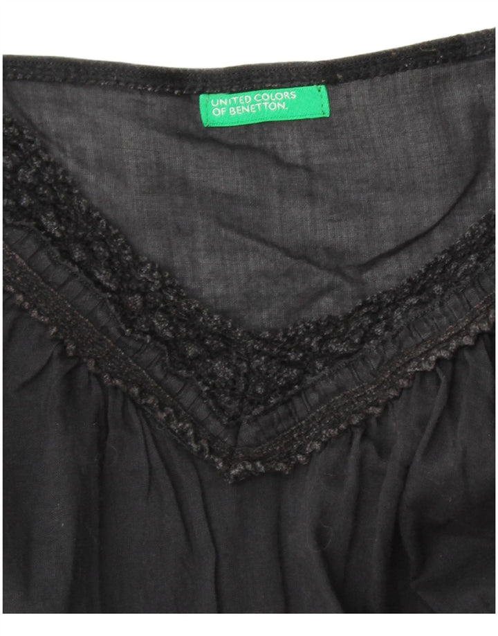BENETTON Dame Cami Top UK 10 Lille Sort