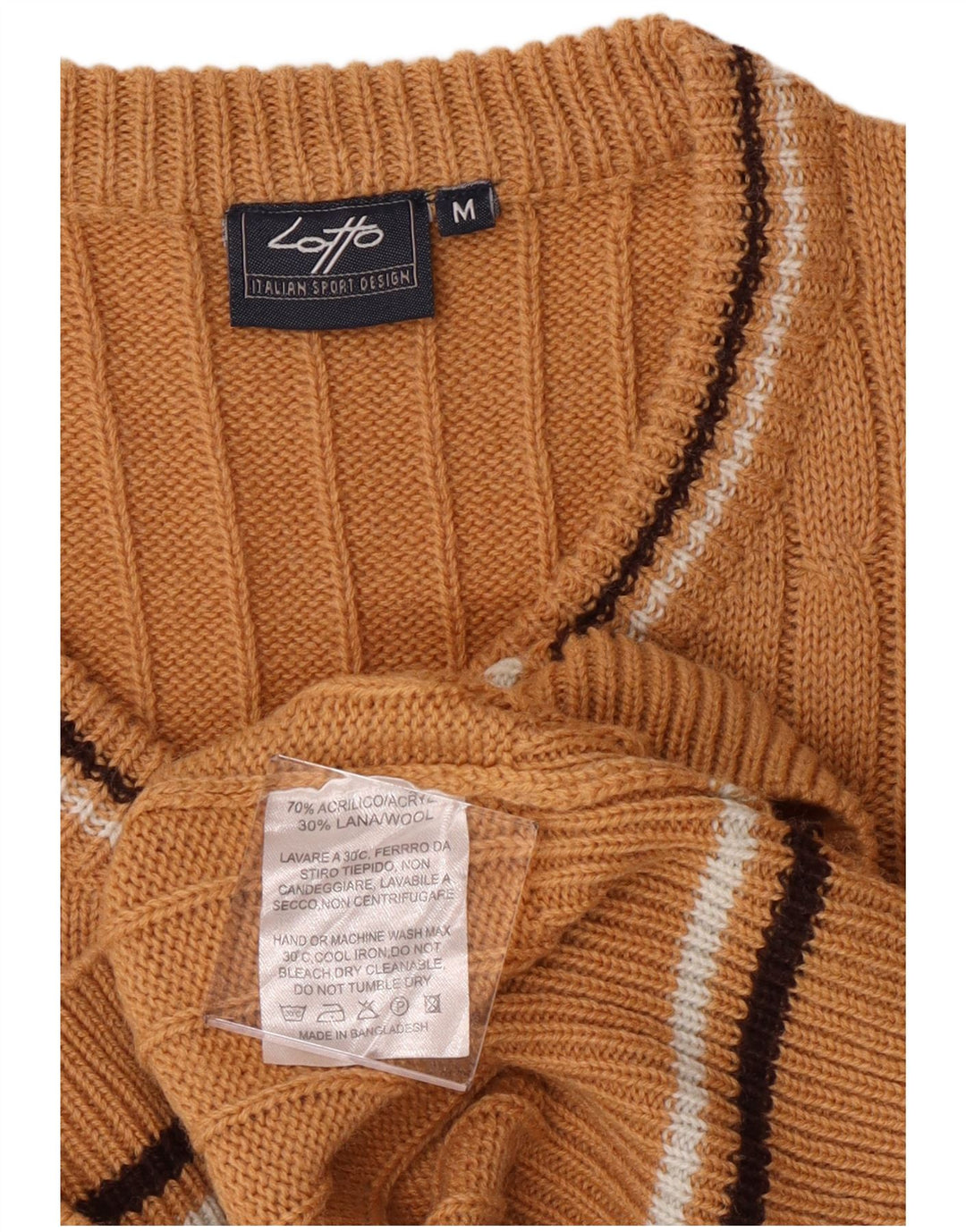 Lotto Herre V-hals sweater Medium Brun Akryl
