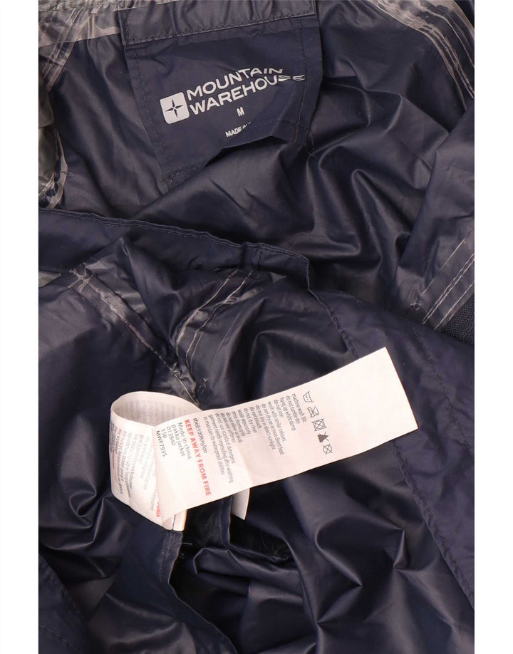 Mountain Warehouse Herre Regnjakke med hætte UK 38 Medium Navy Blue Nylon