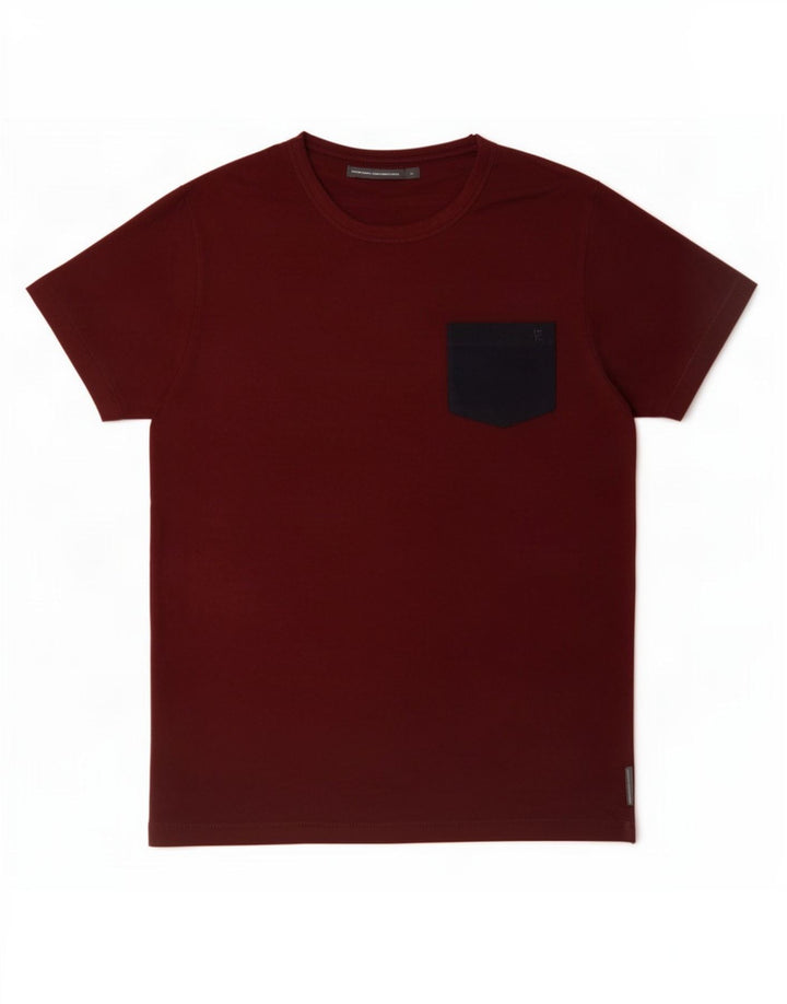 French Connection Herre T-shirt Top Stor rødbrun bomuld