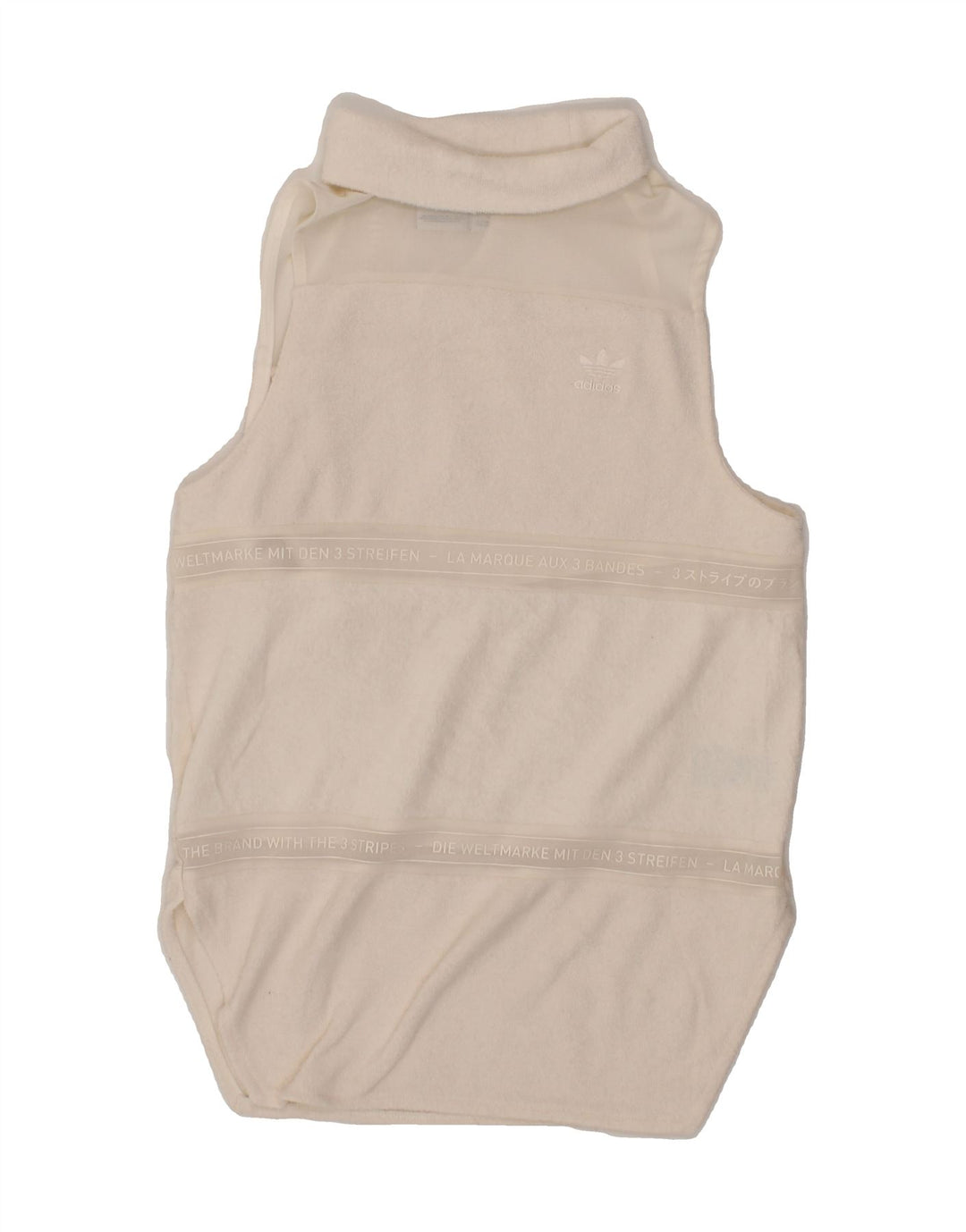 ADIDAS Womens See Through Vest Top UK 4 XS White Polyester Vintage Adidas and Second-Hand Adidas from Messina Hembry 