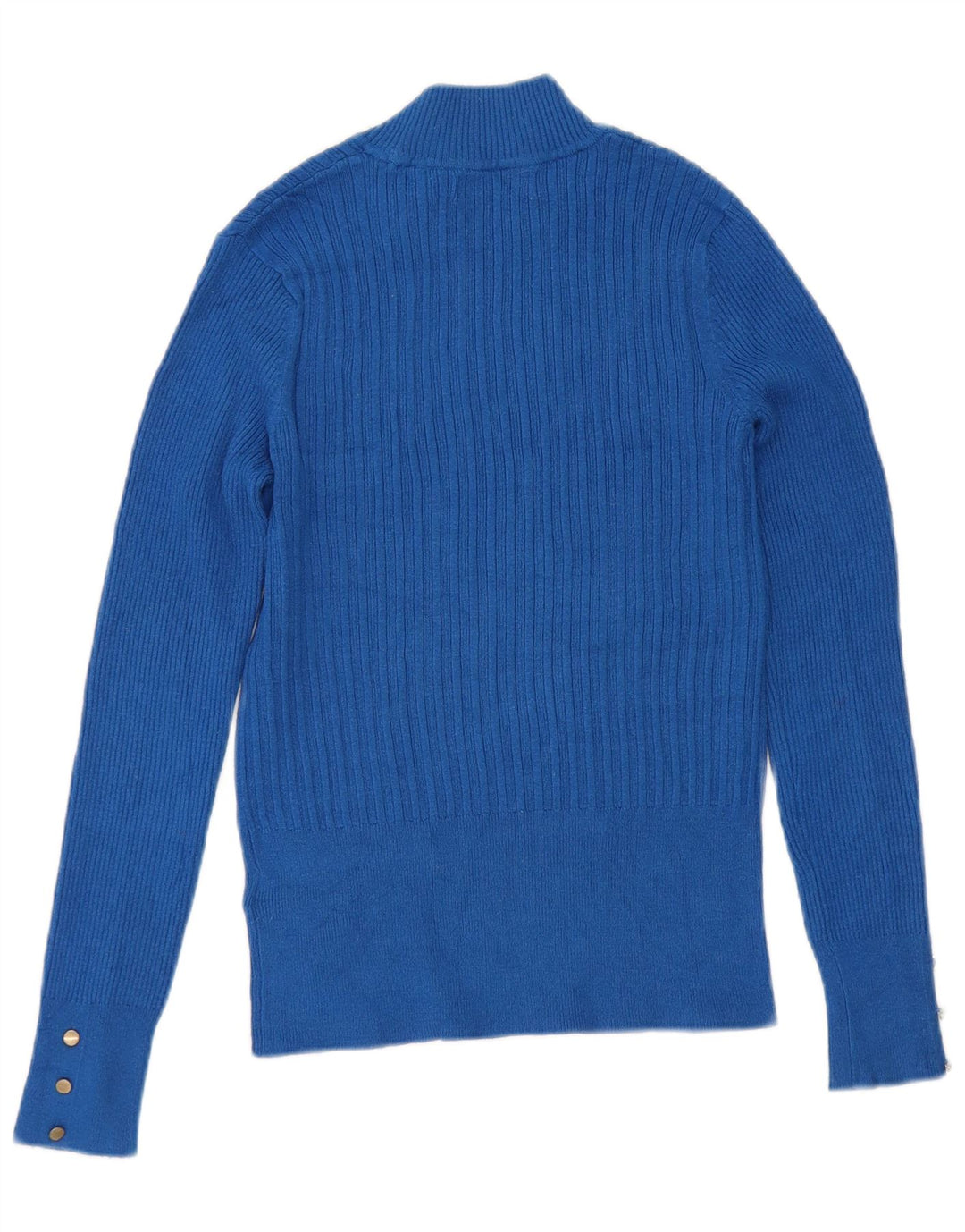 Marks & Spencer Dame Turtle Neck Jumper Sweater UK 10 Small Blue Viscose
