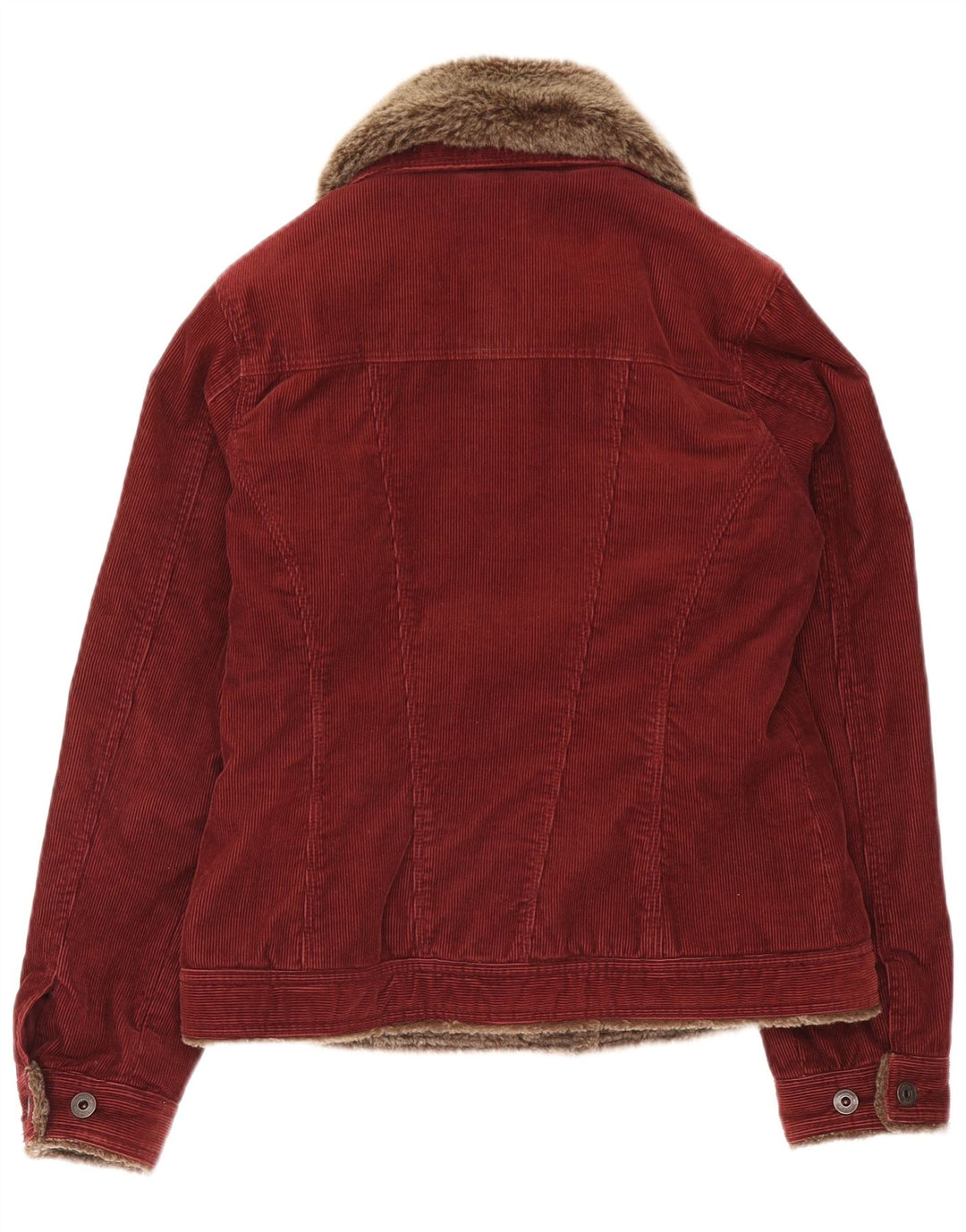 Monsoon Womens Corduroy Jacket UK 10 Small Bourgogne Bomuld