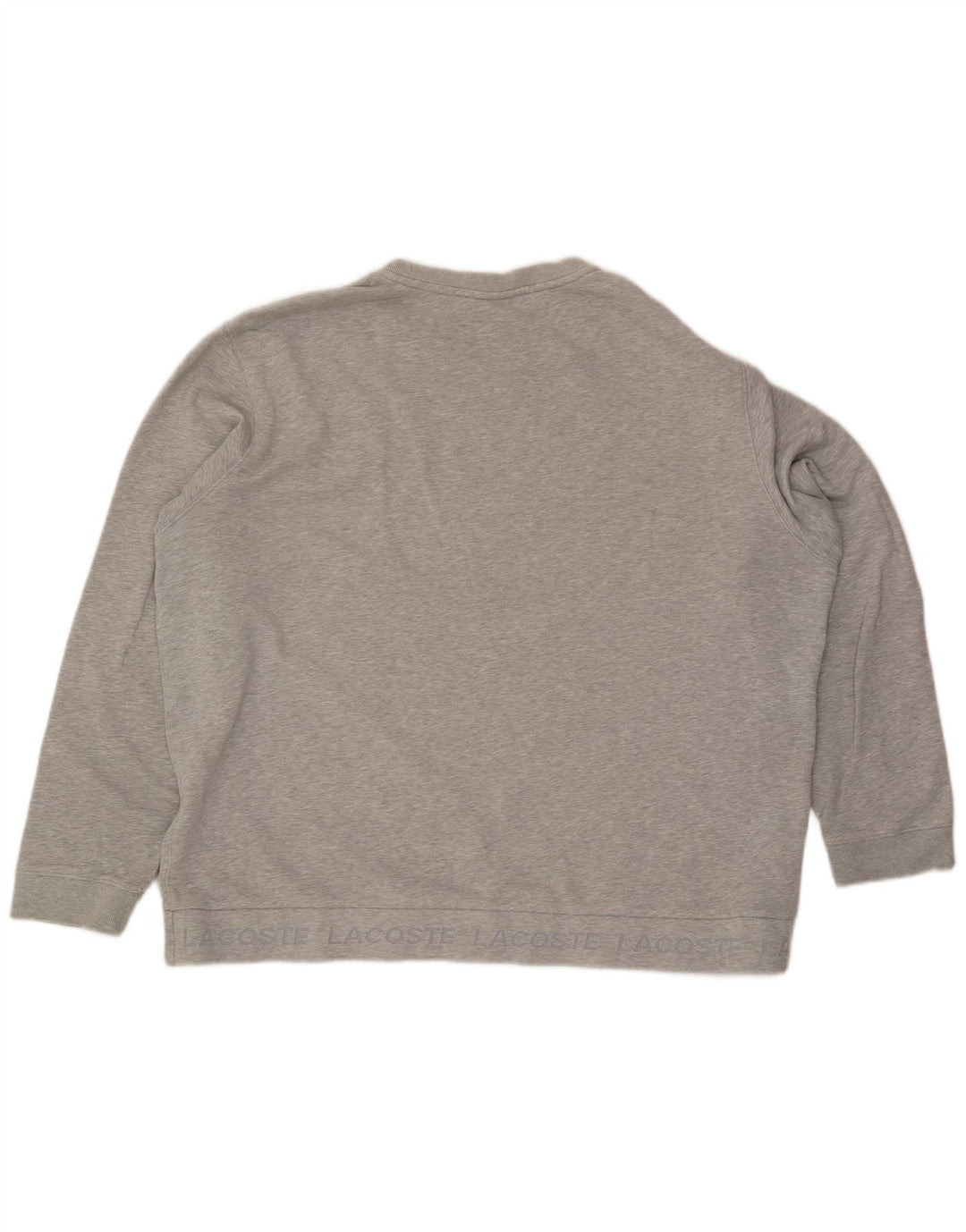 Lacoste Herre Sweatshirt Jumper Størrelse 8 3XL Grå Flecked Bomuld