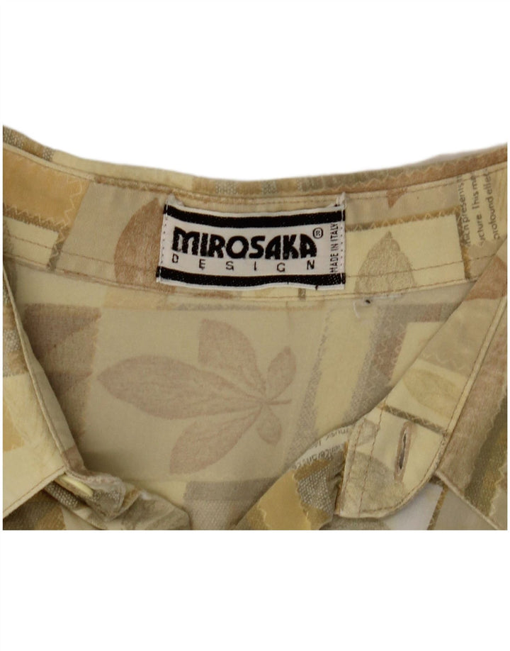 Vintage Kortærmet Herreskjorte Medium Beige Floral