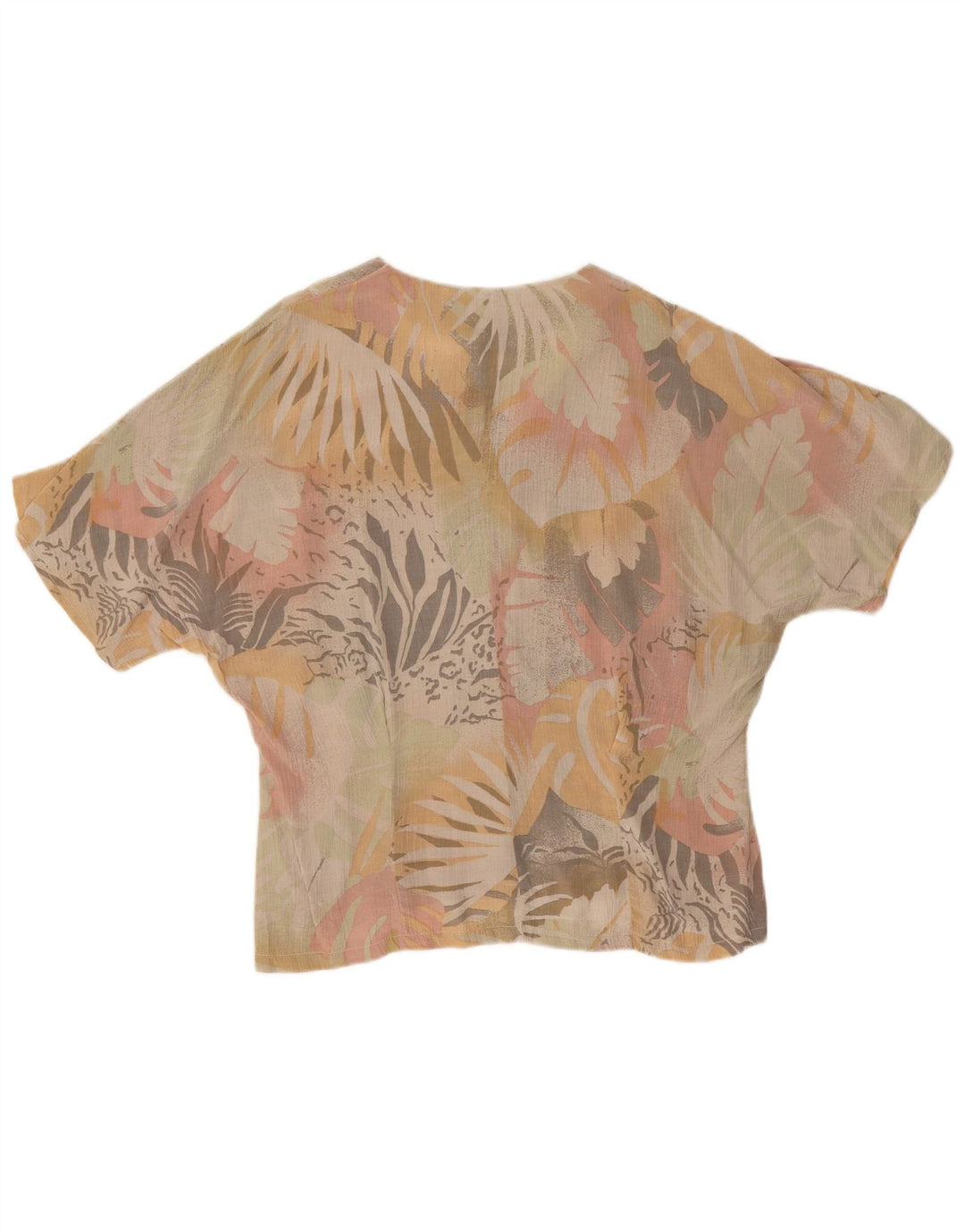 Style&Co Dame Kortærmet Bluse IT 46 Stor Beige Floral Viscose