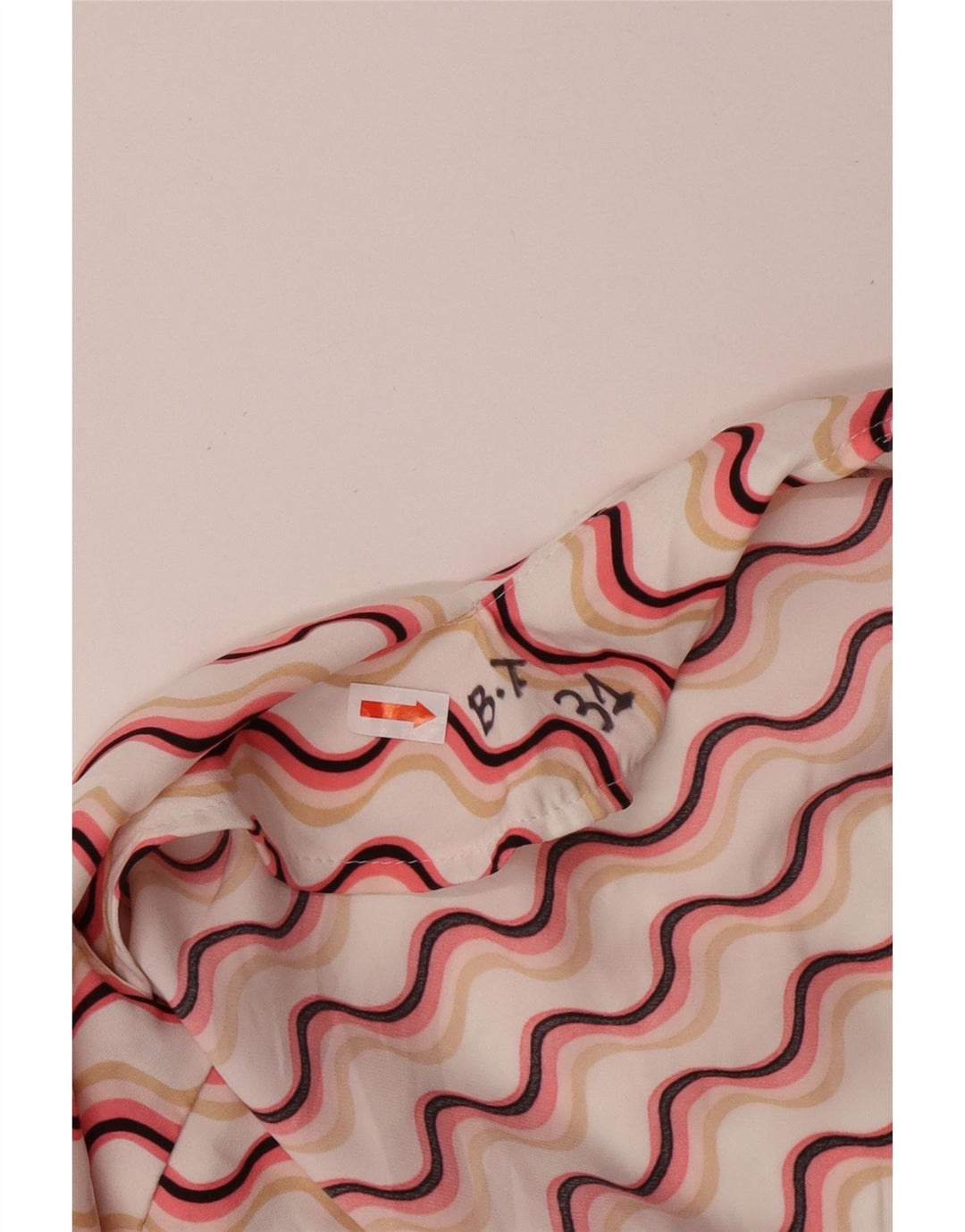 MARKS & SPENCER Dame ærmeløs bluse top UK 24 4XL Pink Chevron