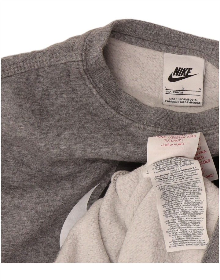 Nike Boys Graphic Sweatshirt Jumper 12-13 år Stor Grå Bomuld