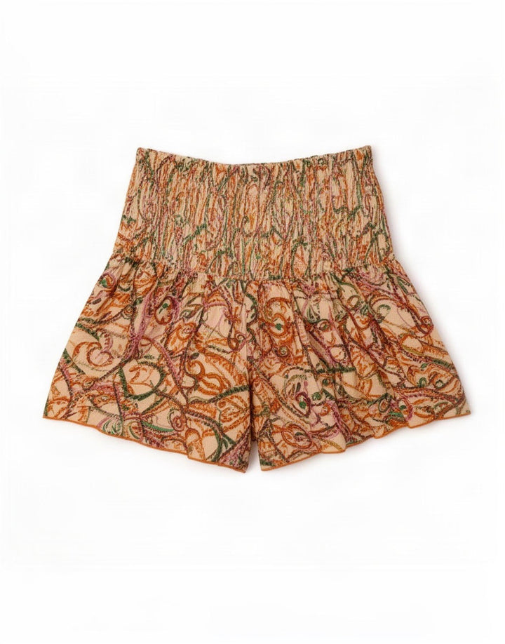 Zara Casual Shorts til kvinder Medium W28 Flerfarvet Paisley Viscose