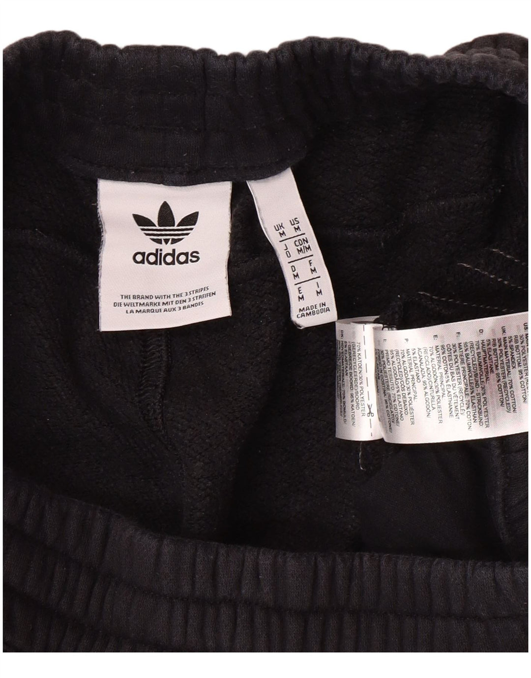 ADIDAS Træningsdragt til mænd Joggers Medium Sort Colourblock Bomuld