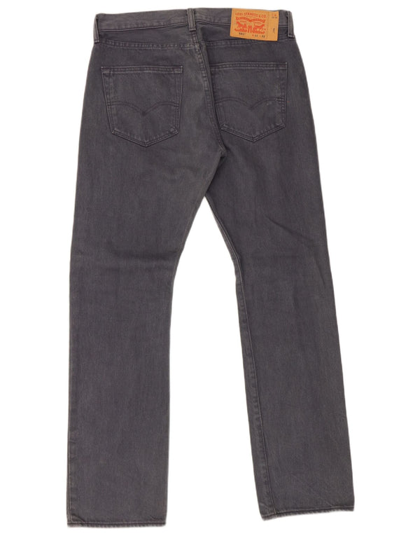 Levi's Herre 501 Straight Jeans W32 L32 Grå Bomuld