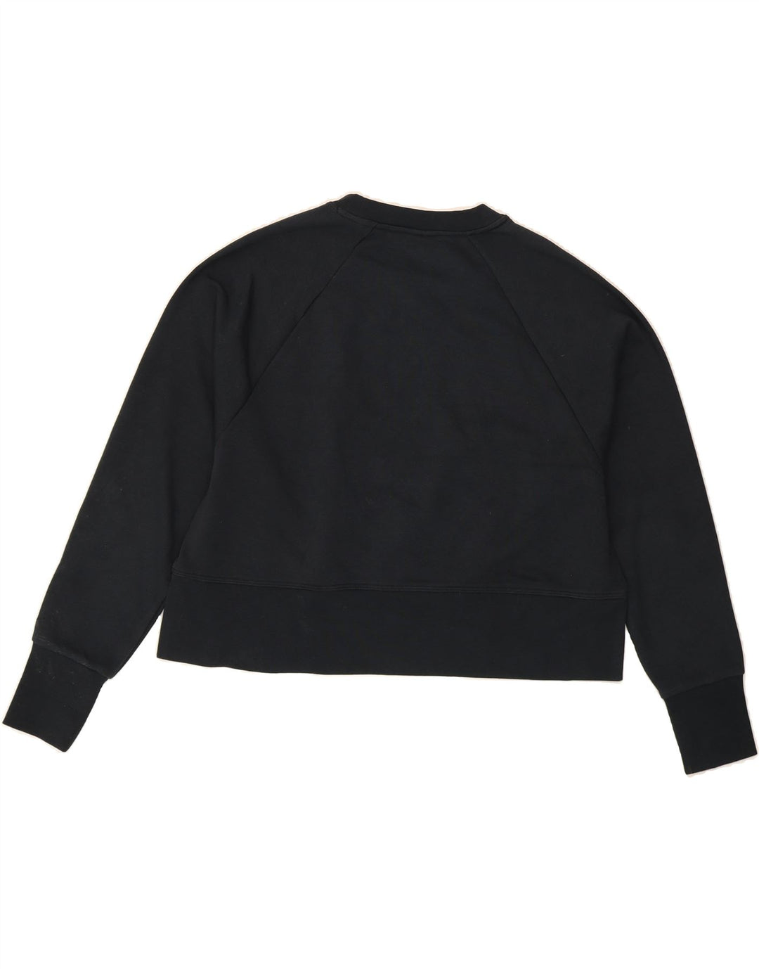 NIKE Womens Dri Fit Crop Graphic Sweatshirt Jumper UK 10 Small Black Vintage Nike and Second-Hand Nike from Messina Hembry 
