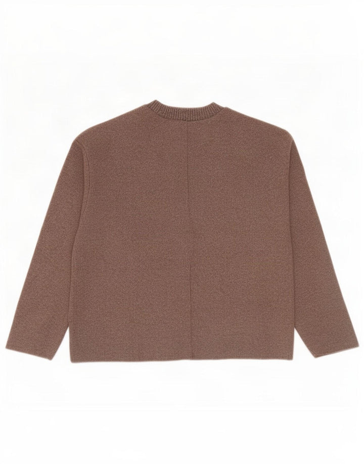 Zara Damebluse Top UK 14 Medium Brun Polyester