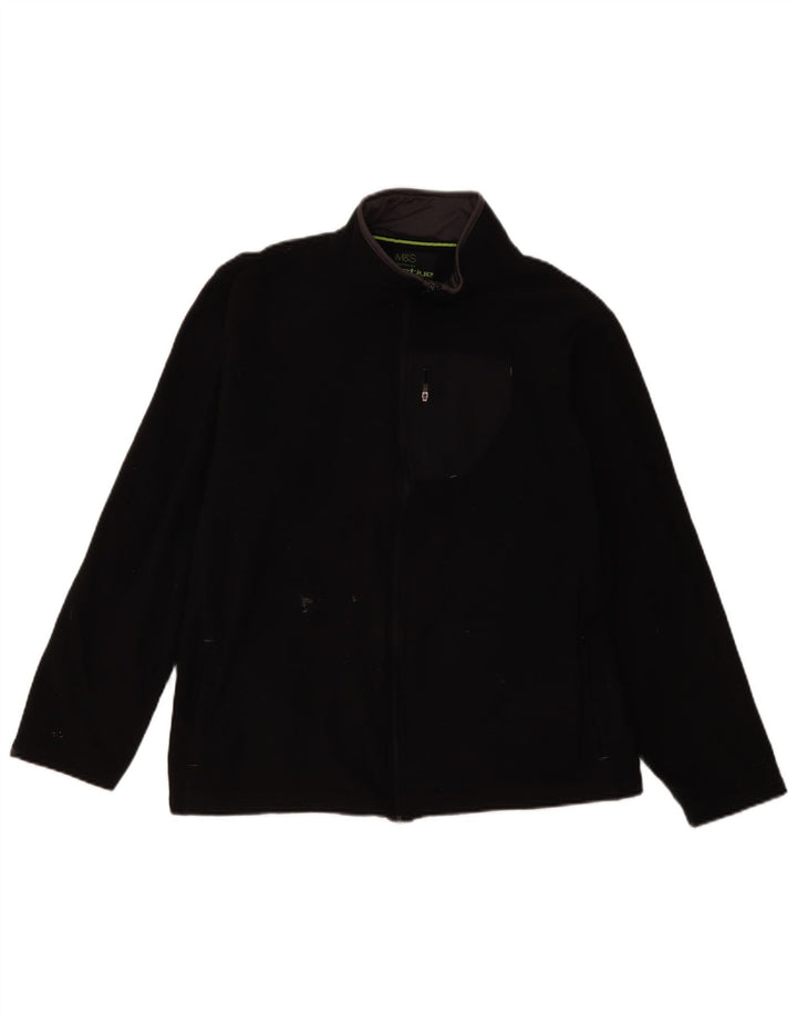 Marks & Spencer Herre Fleecejakke UK 40 Stor Sort Polyester