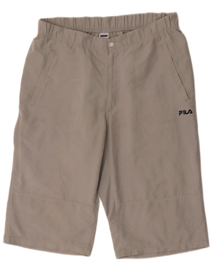 Fila Herre Bermuda Shorts Large W34 Grå Polyester