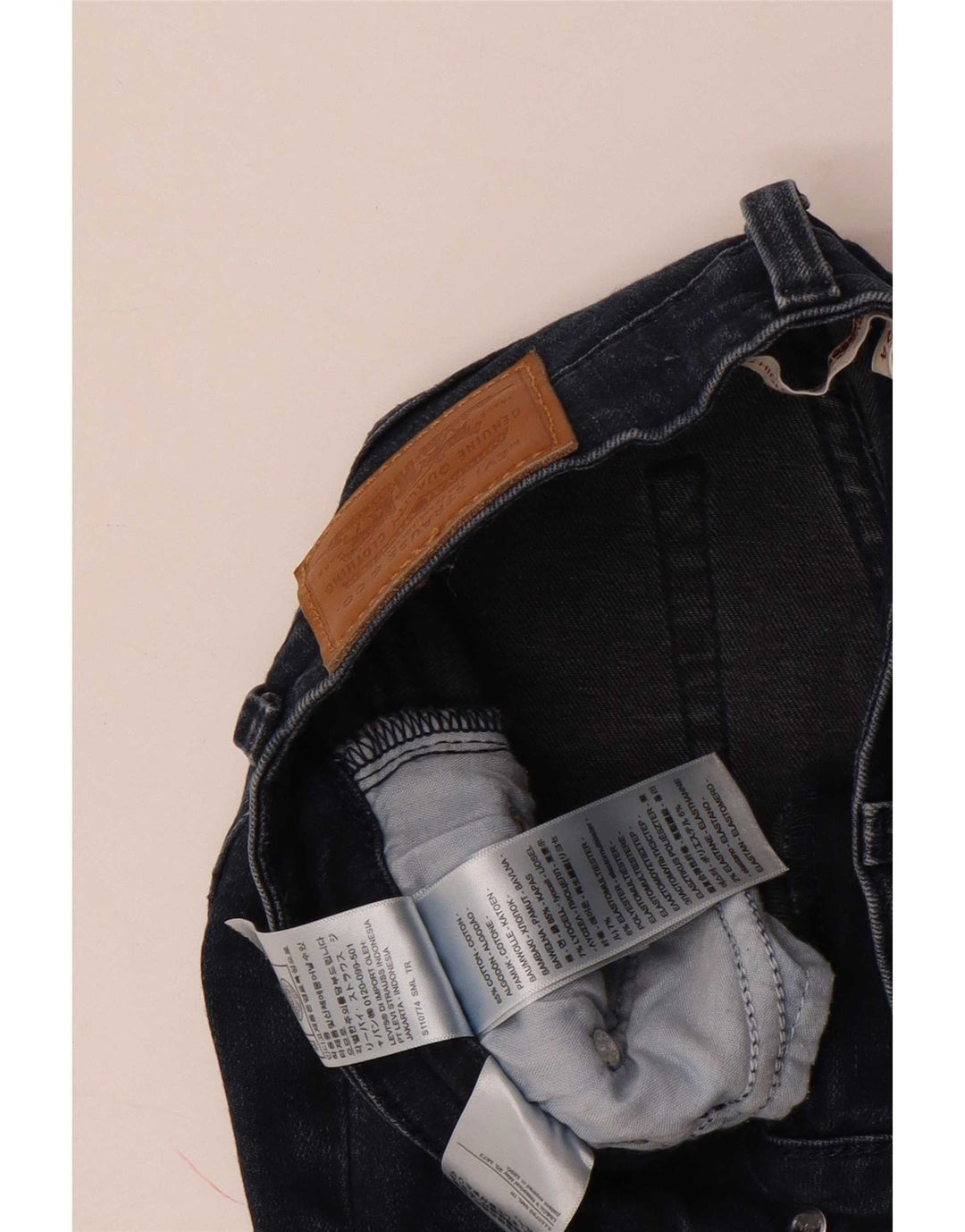 Levi's Dame 725 High Rise Bootcut Jeans W24 L30 Marineblå Bomuld
