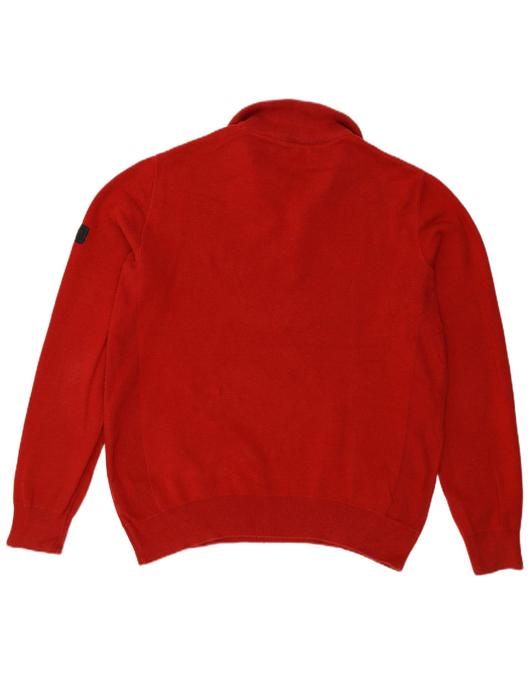 Barbour Herre Zip Neck Jumper Sweater Stor Bourgogne Bomuld