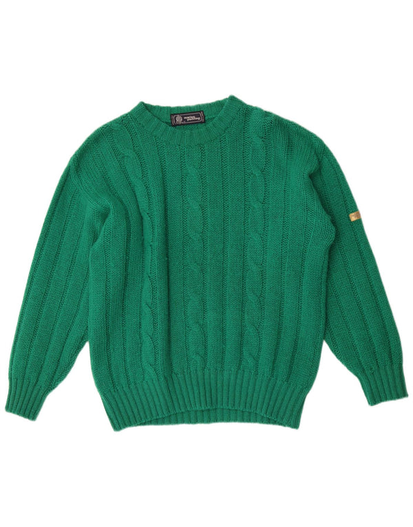 Marina Yachting Dame Crew Neck Jumper Sweater UK 20 2XL Grøn uld