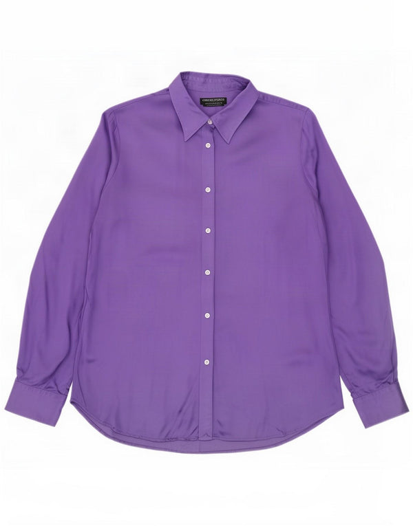 Ralph Lauren Womens Shirt Blouse UK 14 Medium Purple Viscose