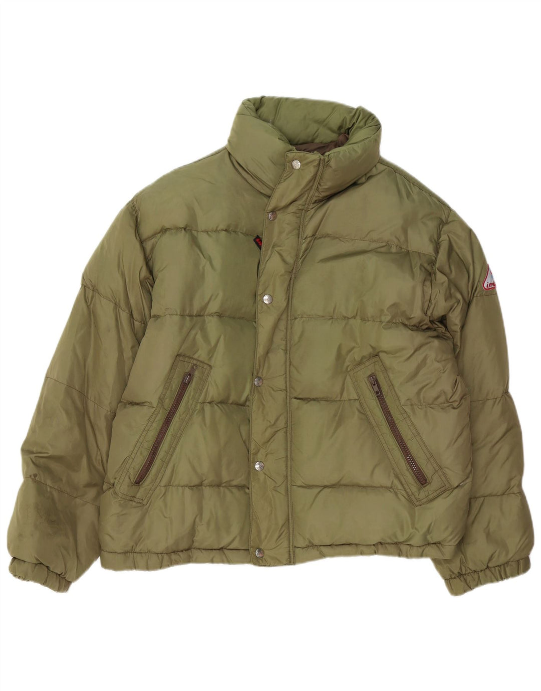 INVICTA Herre Loose Fit polstret jakke UK 38 Medium Khaki Polyamid