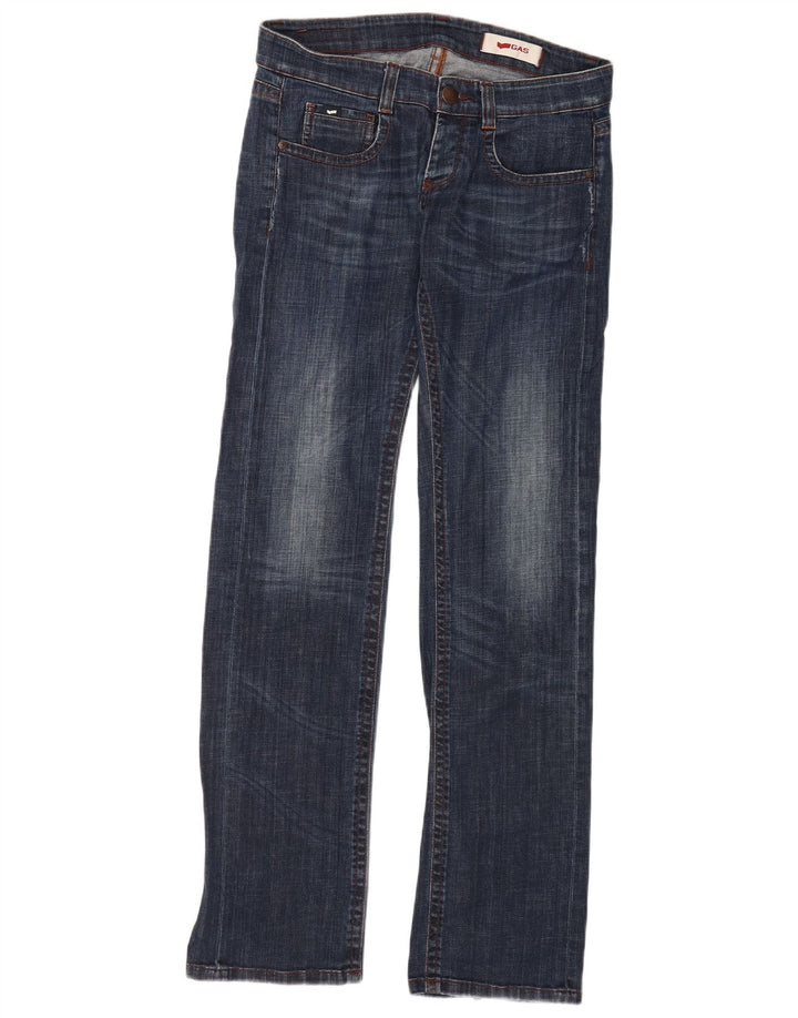 Gas Straight Jeans til kvinder W29 L34 Blå Bomuld