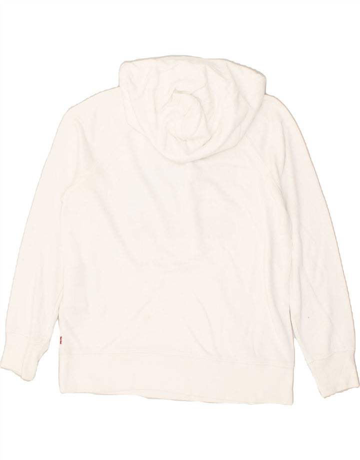 LEVI'S Mens Graphic Hoodie Jumper Small White Cotton | Vintage Levi's | Thrift | Second-Hand Levi's | Used Clothing | Messina Hembry 