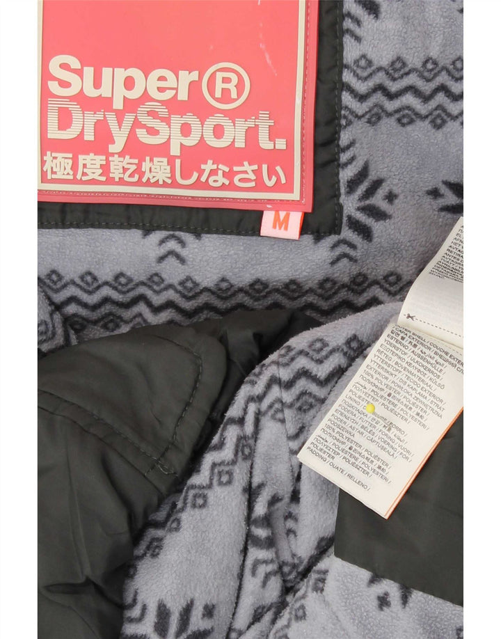 Superdry polstret hættejakke til kvinder UK 14 mellemgrå polyester