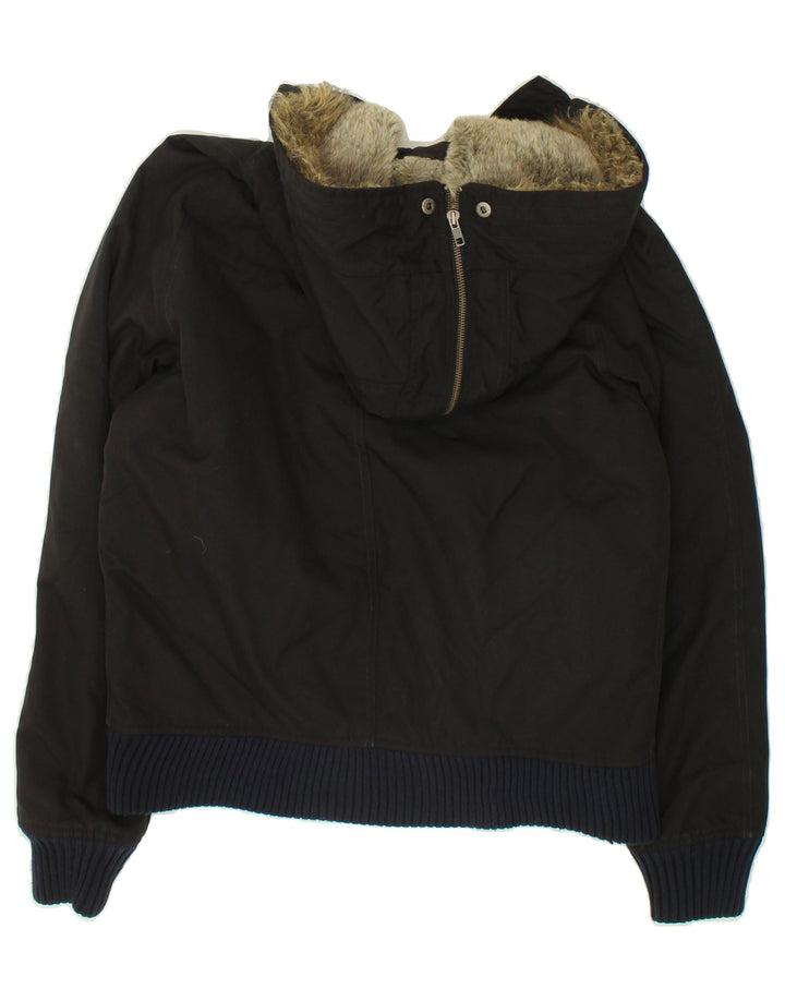 WOOLRICH Herre Hooded Bomber Polstret Jakke UK 38 Medium Black Nylon
