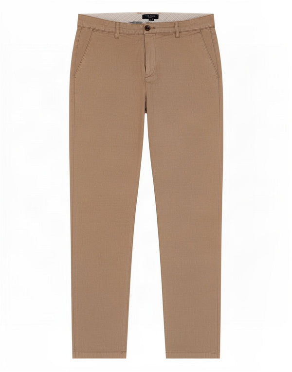 Ted Baker Herre Slim Chino Bukser W32 L30 Beige Bomuld