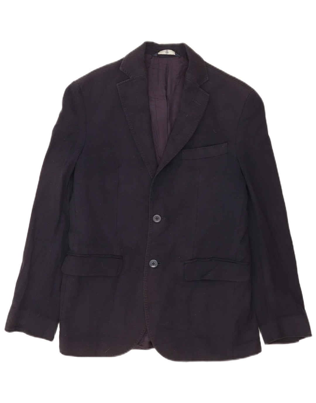 Massimo Dutti Herre 2-knaps blazerjakke EU 46 Lille marineblå bomuld