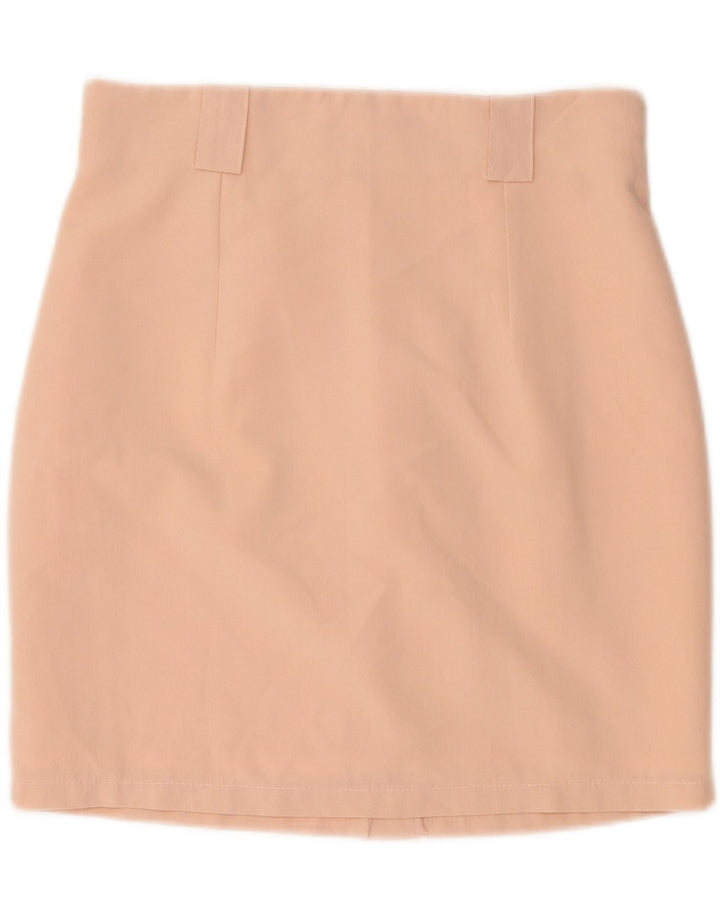 Vintage blyantnederdel til kvinder IT 40 Small W27 Beige Polyester