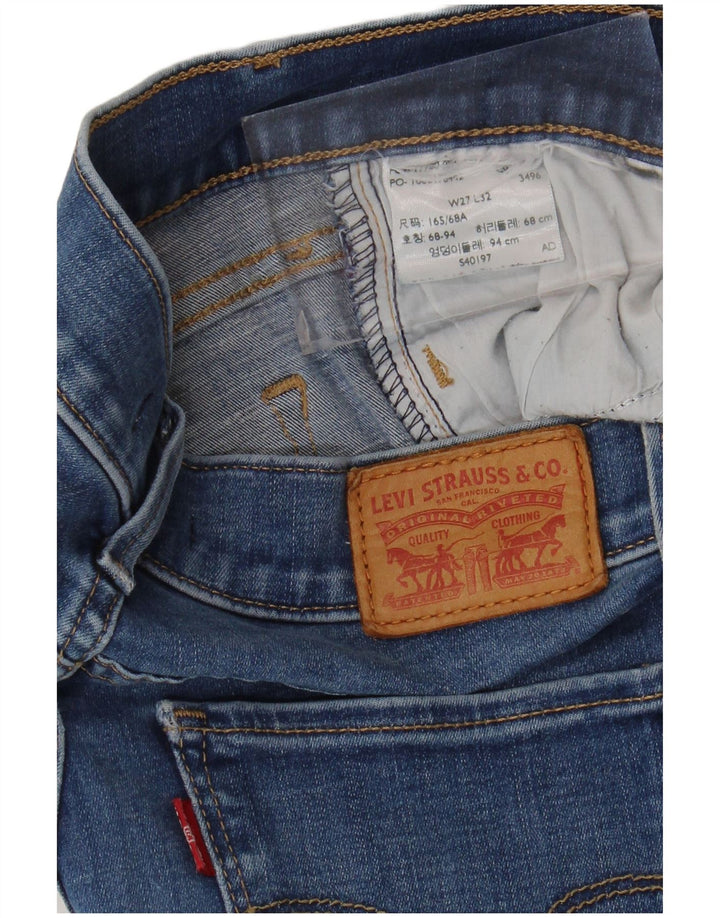 LEVI'S Dame 710 Super Skinny Jeans W27 L32 Blå