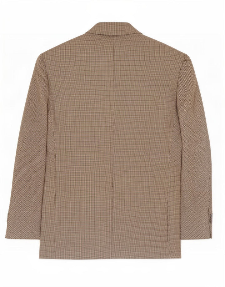 Marks & Spencer Herre 2-knaps blazerjakke UK 38 Medium Beige Houndstooth