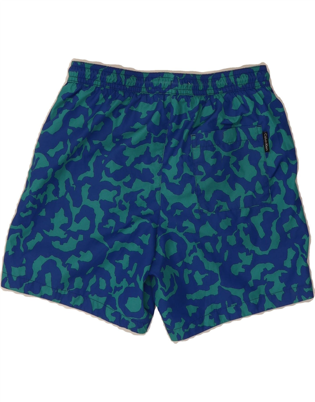 CALVIN KLEIN Boys Swimming Shorts 12-13 Years Blue Camouflage Polyester Vintage Calvin Klein and Second-Hand Calvin Klein from Messina Hembry 