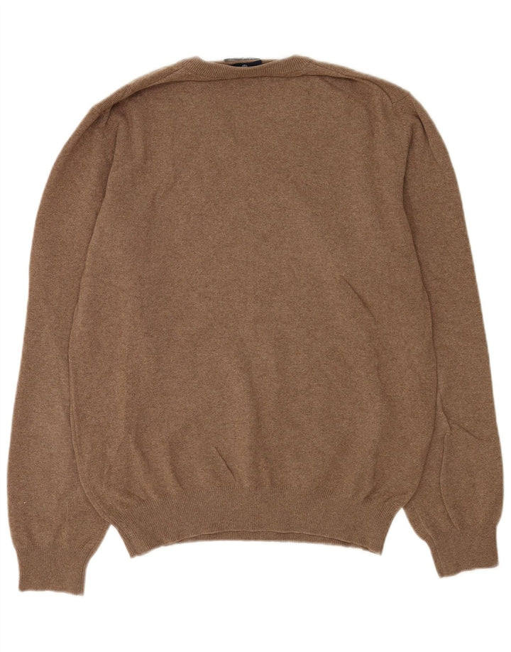 Gant Herre V-hals sweater Medium brun lammeuld