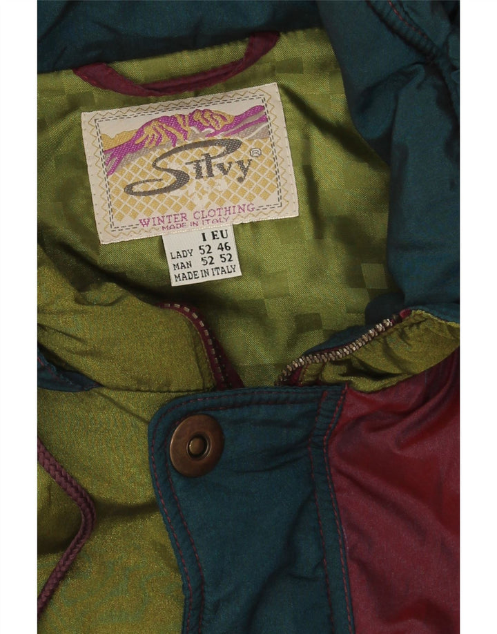 Silvy Herre Hætte Skijakke IT 52 XL Blå Colourblock Polyester